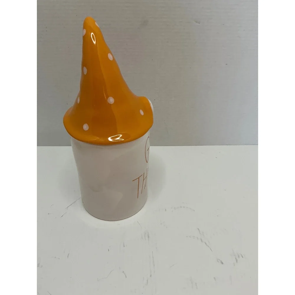 DW Home x Magenta Give Thanks Candle Orange Polka Dot Gnome Hat Lid Vanilla Scen